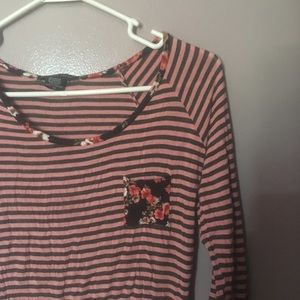Rosy Striped Top
